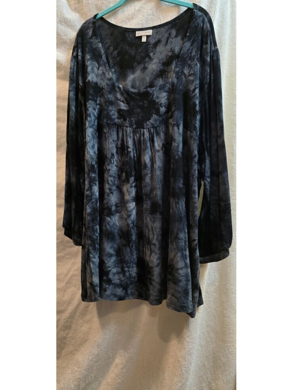 Vintage Fashion Bug 30-32 Gray and Black Tie Dye Tunic